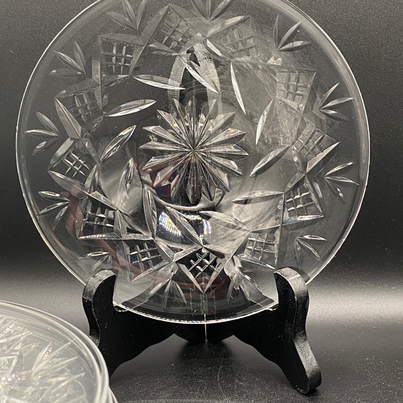 8x crystal ice cream dishes. VTG 1960's hand blown and cut Webb Corbett England - Picture 1 of 8